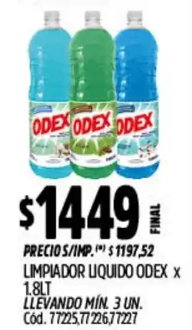 Supermercados Yaguar Odex limpiador liquido oferta