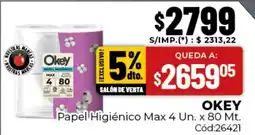 Diarco Okey papel higiénico max 4 un oferta