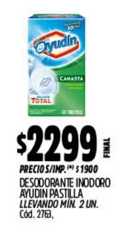 Supermercados Yaguar Ayudin desodorante inodoro pastilla oferta