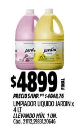 Supermercados Yaguar Jardin limpiador liquido oferta