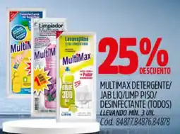 Supermercados Yaguar Multimax detergente/jab liq/limp piso/desinfectante oferta