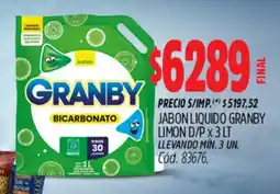 Supermercados Yaguar Granby jabon liquido granby limon d/p oferta