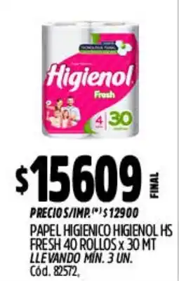 Supermercados Yaguar Higienol papel higienico higienol hs fresh oferta