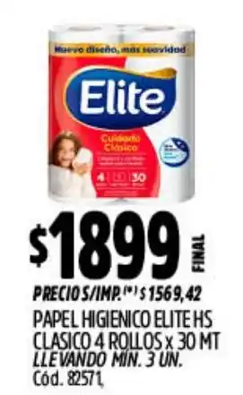 Supermercados Yaguar Elite papel higienico elite hs clasico oferta