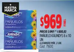 Supermercados Yaguar Kalindys pañuelos oferta
