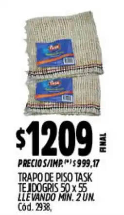 Supermercados Yaguar Task trapo de piso oferta
