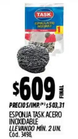 Supermercados Yaguar Task esponja acero inoxidable oferta
