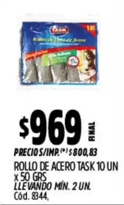 Supermercados Yaguar Task rollos de lima de acero oferta