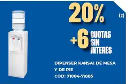 Diarco Kansai dispensers de mesa y de pie oferta