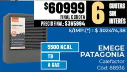 Diarco Emege patagonia calefactor oferta