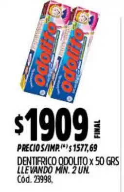 Supermercados Yaguar Odolito dentífrico oferta