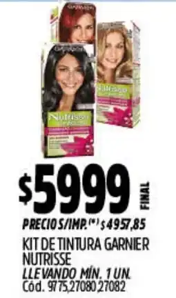 Supermercados Yaguar Garnier tinta nutrisse oferta