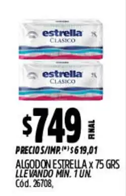 Supermercados Yaguar Estrella algodón clásico oferta