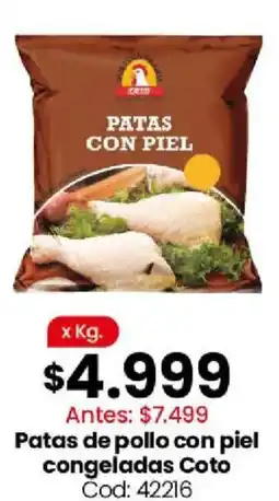 Coto Coto patas de pollo con piel congeladas oferta
