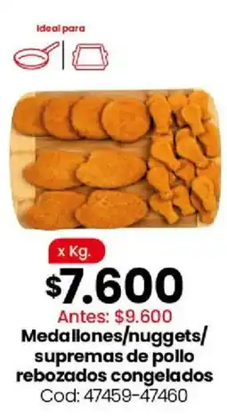 Coto Medallones/nuggets/supremas de pollo rebozados congelados oferta