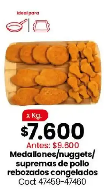 Coto Medallones/nuggets/supremas de pollo rebozados congelados oferta