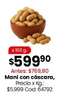 Coto Maní con cáscara oferta