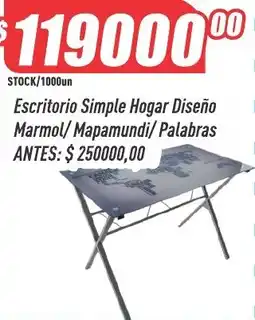 Supermercados Comodin Escritorio simple hogar diseño marmol/mapamundi/palabras oferta