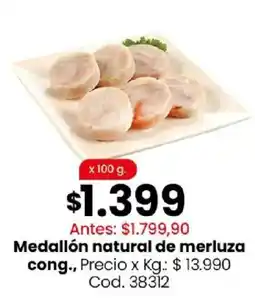 Coto Medallón natural de merluza oferta