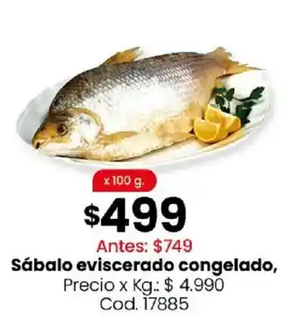 Sábalo eviscerado congelado