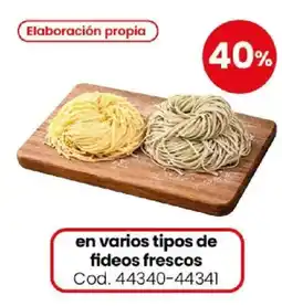 Coto En varios tipos de fideos frescos oferta