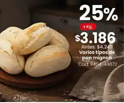 Coto Varios tipos de pan mignon oferta