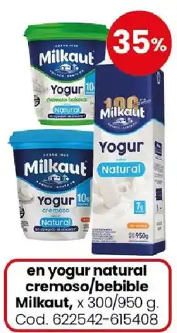 Coto Milkaut yogur natural oferta