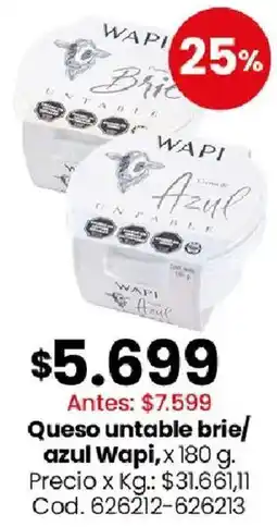 Coto Wapi queso untable brie/azul oferta