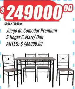 Supermercados Comodin Juego de comedor premium s hogar c.marr/oak oferta