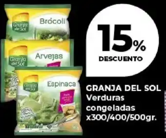 Supermayorista Vital Granja del sol verduras congeladas oferta