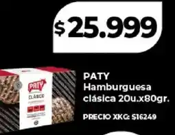 Supermayorista Vital Paty hamburguesa clásica oferta
