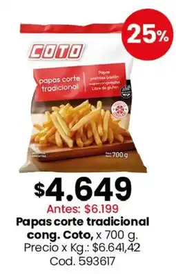 Coto Coto papas corte tradicional oferta