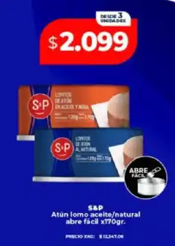 Supermayorista Vital S&P atún lomo aceite/natural oferta