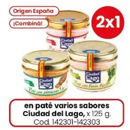 Coto Ciudad del Lago en paté varios sabores oferta