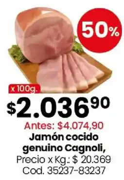 Coto Jamón cocido genuino Cagnoli oferta