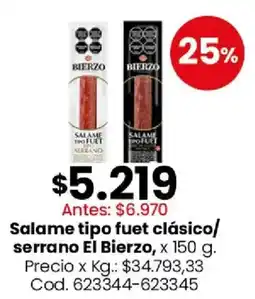 Coto El bierzo salame tipo fuert clásico/serrano oferta