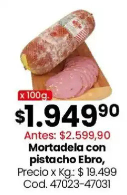 Coto Ebro mortadela con pistacho oferta