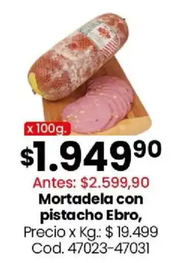 Ebro mortadela con pistacho