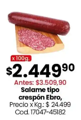 Coto Salame tipo crespón Ebro oferta