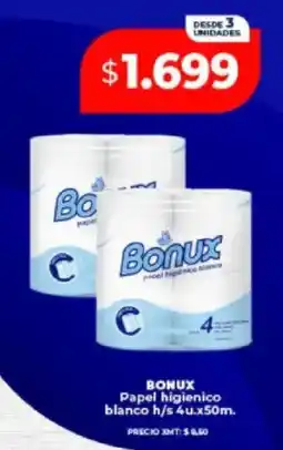 Supermayorista Vital Bonux papel higienico blanco oferta