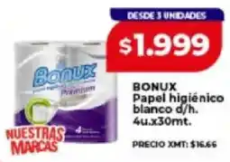 Supermayorista Vital Bonux papel higiénico blanco d/h oferta