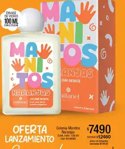 Millanel Cosmética Millanel colonia infantil manitos naranjas oferta