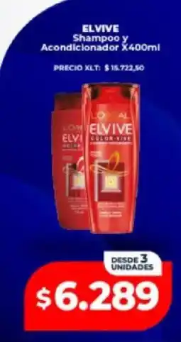Supermayorista Vital Elvive shampoo y acondicionador oferta