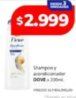 Supermayorista Vital Dove shampoo y acondicionador oferta