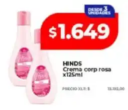 Supermayorista Vital Hinds crema corp rosa oferta