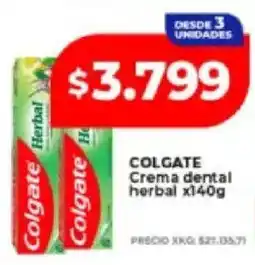 Supermayorista Vital Colgate crema dental herbal oferta