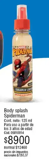 Millanel Cosmética Spiderman body splash oferta