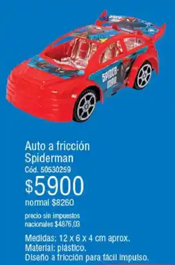 Millanel Cosmética Spiderman auto a fricción oferta