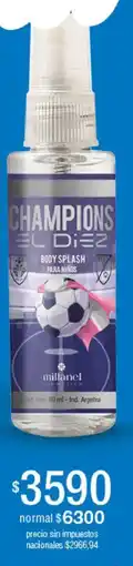 Millanel Cosmética Champions el diez body splash para niños oferta