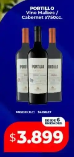 Supermayorista Vital Portillo vino malbec / cabernet oferta
